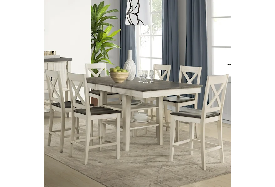Huron Transitional Counter Height Table and Chair  by AAmerica at Esprit Decor Home Furnishings